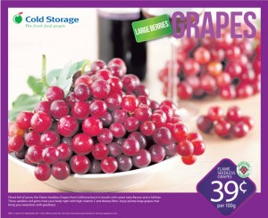 cold storage flame seedless grapes
