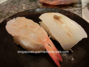 Itacho Sushi Live Shrimp & Ika Squid Sushi