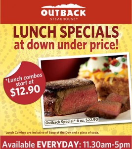 Outback Steakhouse Lunch Specials