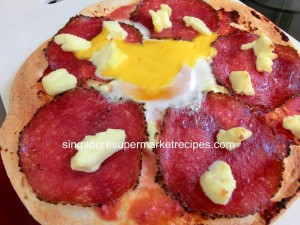 Pizza with Salami & Egg