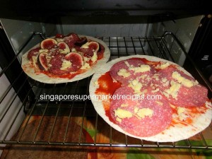 Uncooked Salami & Figs Pizza