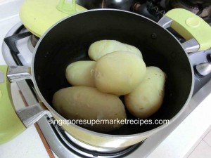 coroquette  boiled potatoes