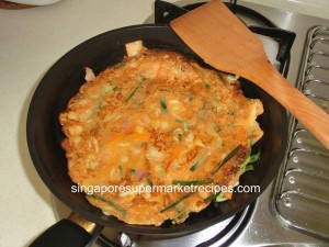 korean pancake recipe flip to the other side