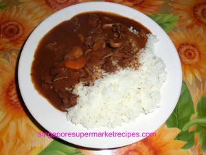 Japanese Beef Stew Recipe with rice