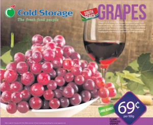 cold storage grapes  supermarket promotions