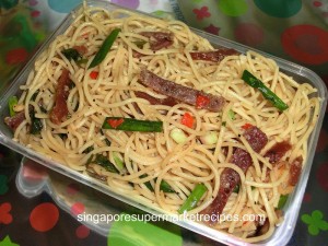simple and quick bak hwa spaghetti recipes