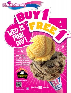 baskin robbins pink wednesday and 31percent off