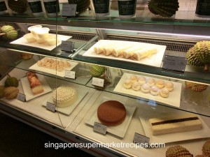 goodwood park durian fiesta cakes and puffs spread at the deli