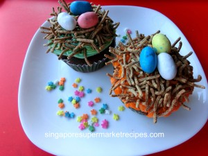 easter egg nest cupcake recipes