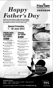 Prima Tower Happy Father's Day Dining Promotions