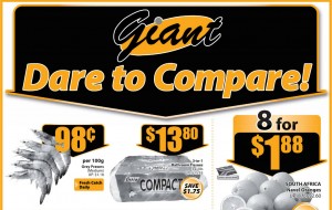 Giant Dare to Compare supermarket promotions
