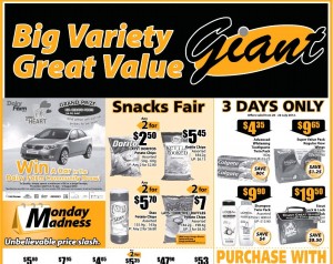 giant 3 days only supermarket promotions
