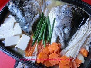 Miso Salmon Fish Head Stew with Happycall pan