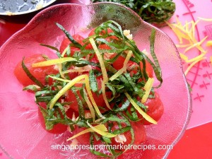 garlic shiso tomato summer salad recipes