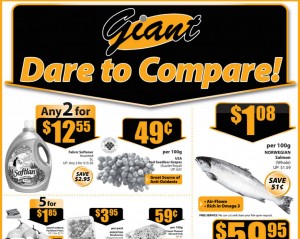 Giant Dare to Compare Supermarket Promotions