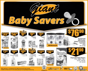 giant baby savers supemarket promotions
