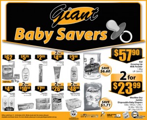 Giant baby savers Supermarket Promotions