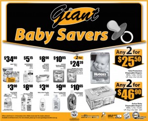 Giant baby savers supermarket promotions 