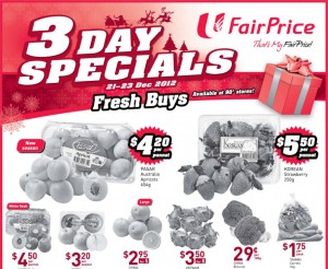 Fairprice 3 days specials supermarket promotions