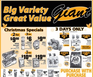 Giant weekly supermarket promotions