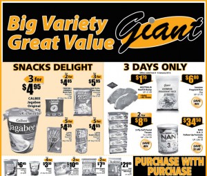 Giant 3 days supermarket promotions 