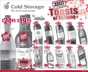 Cold storage wine supermarket promotions