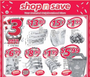 Shop n save 3 days only supermarket promotions