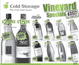 Cold storage wine supermarket promotions