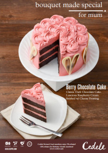 cedele mother's day berry cake promotions 2014