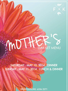 fern & kiwi mother's day dining promotions clarke quay singapore 2014