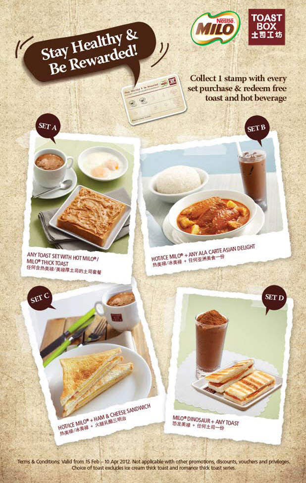 TOAST BOX MILO PROMOTIONS – TOASTY PROMOTIONS FOR A HEALTHY START